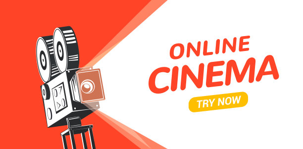 网络电影海报的概念背景。电影放映机旧相机传单数码电影图片下载