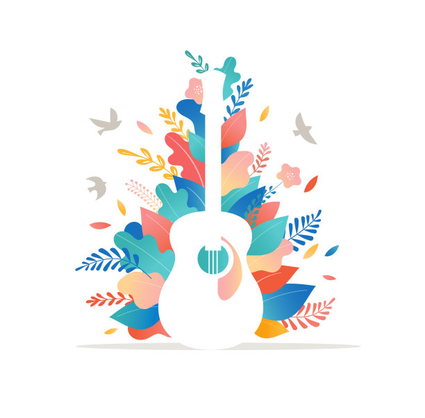 夏季音乐节，现场音乐节的概念，爵士和摇滚，美食街博览会，家庭博览会，活动海报和横幅，彩色矢量设计图片下载