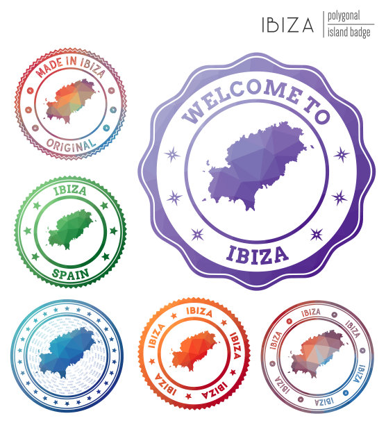 伊比沙岛徽章。图片下载