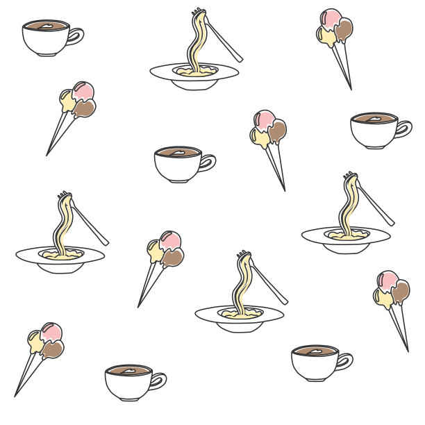 矢量无缝模式与意大利美食图片下载