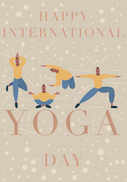 矢量卡通插图在现代概念的瑜伽练习。女孩练习对自然的冥想。年轻快乐的角色在公园里沉思。积极健康的生活方式理念图片下载