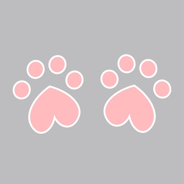 猫喵的脚印图片下载