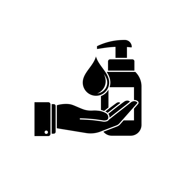 洗手液图标隔离在白色背景。每股收益10向量。图片下载