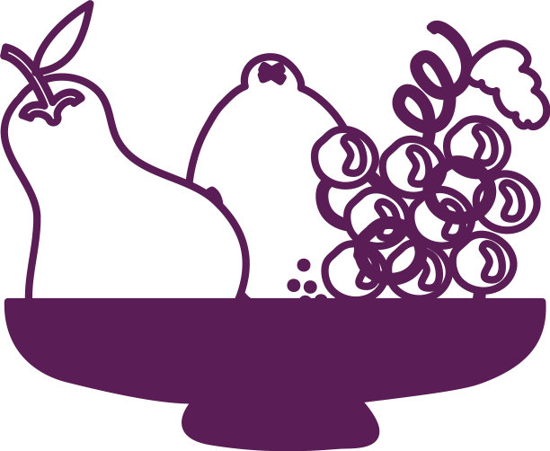 碗与新鲜水果图标图片下载