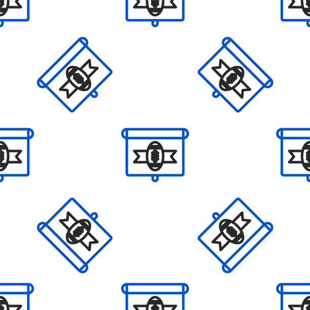 线美式足球电视节目图标孤立无缝模式上的白色背景。色彩斑斓的轮廓的概念。向量图片下载