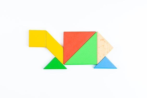 七巧板的乌龟图片下载