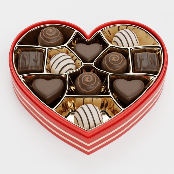 巧克力盒的逼真3D渲染图片下载