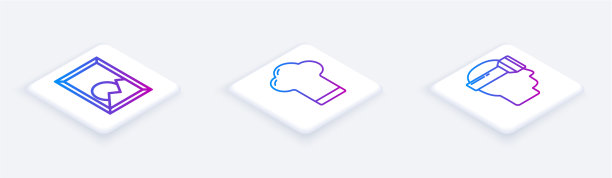 设置景观厨师帽等等距线图片图片下载