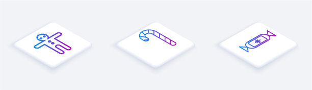 设置等距线假日姜饼人饼干图片下载