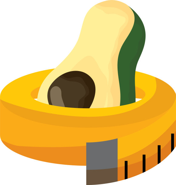 新鲜蔬菜用卷尺测量牛油果图片下载