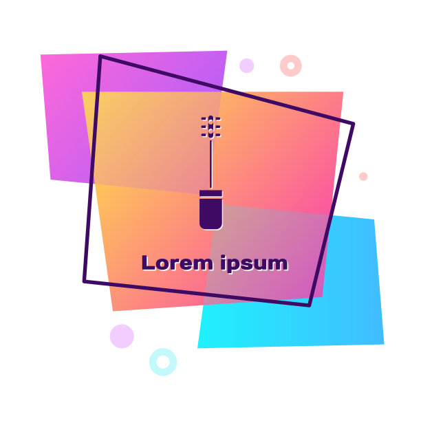 紫色睫毛膏刷图标孤立在白色图片下载