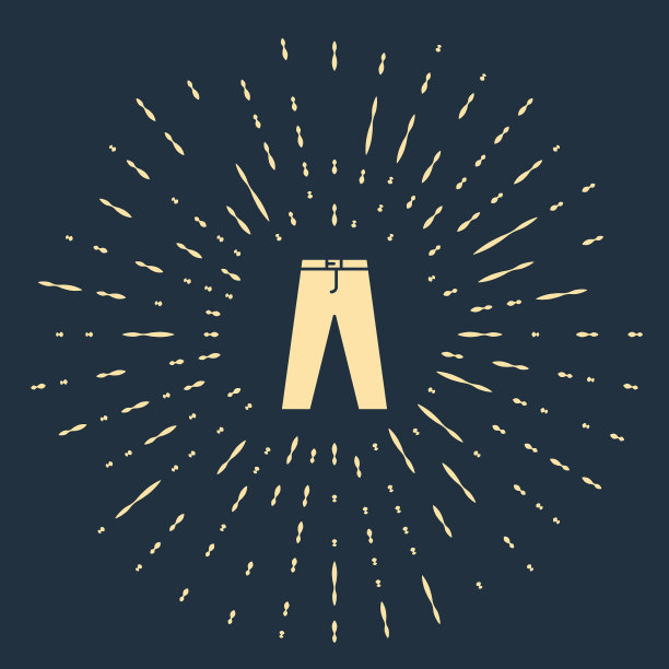 米色裤子图标孤立在蓝色背景图片下载