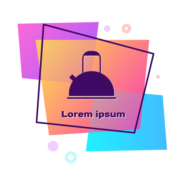 紫色水壶与手柄图标孤立在白色图片下载