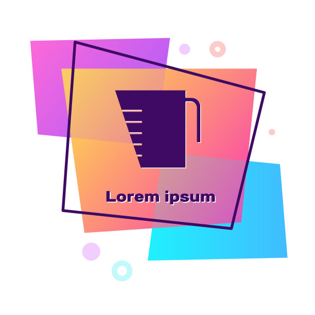 紫色量杯用于测量干和液图片下载