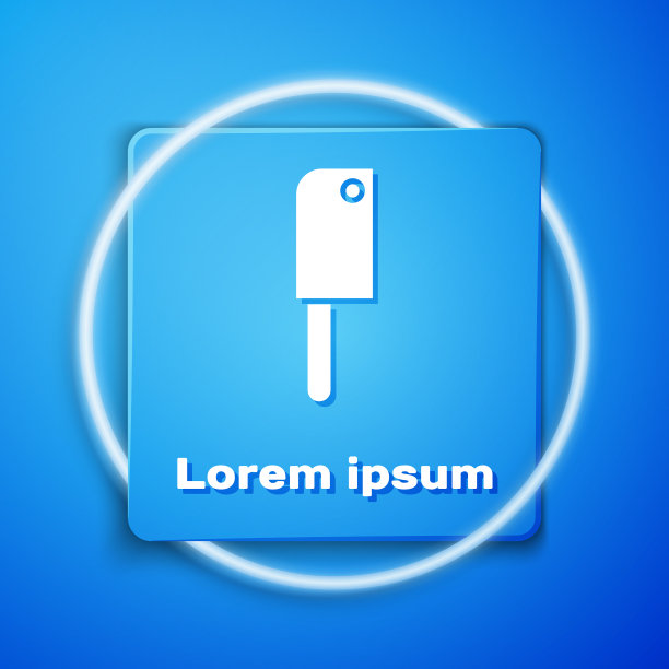 白色肉类直升机图标孤立在蓝色图片下载