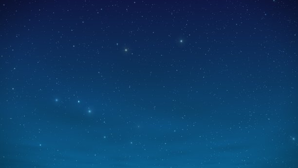 夜空中有星座和闪闪发光的星星图片下载