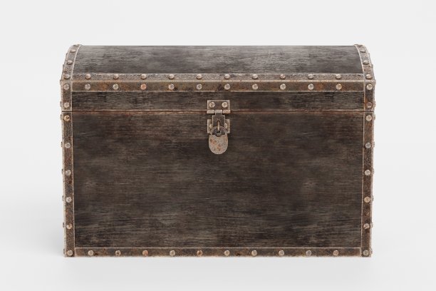 真实感3D渲染的旧箱子图片下载