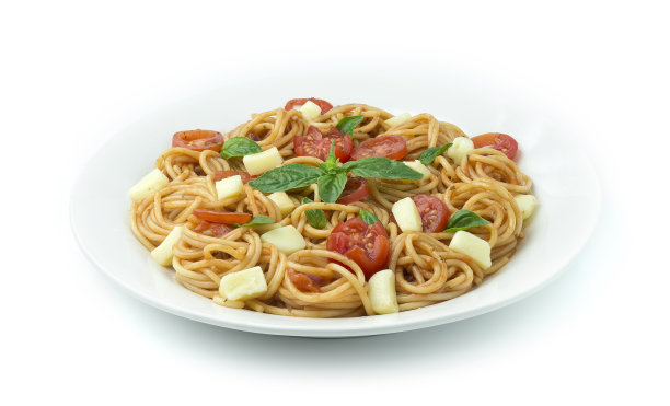 意大利传统美食和新鲜马苏里拉芝士意大利面图片下载