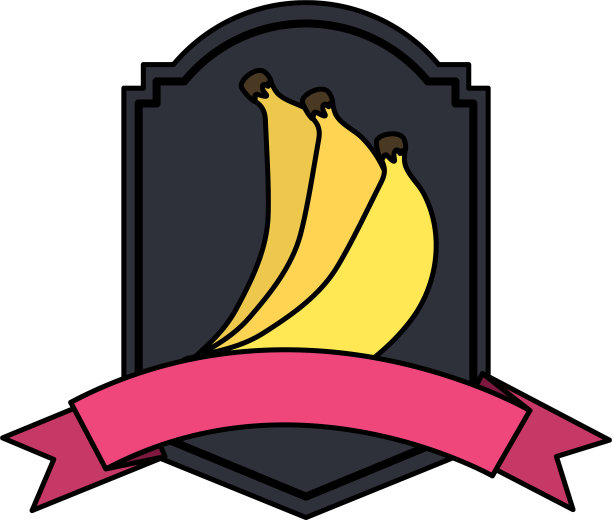 带框的新鲜香蕉水果图片下载