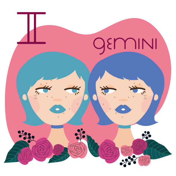 美丽的女人与双子座星座图片下载