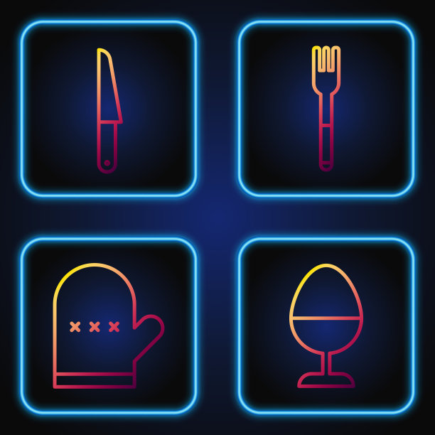 在架子上放一排鸡蛋烤箱手套刀图片下载