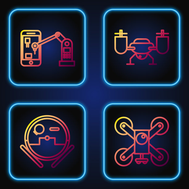 设定线无人机与行动摄像头机器人飞行图片下载