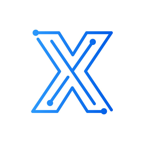 首字母x电路标志图片下载