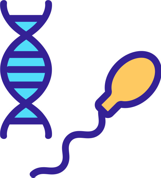 DNA精子图标孤立轮廓符号图片下载