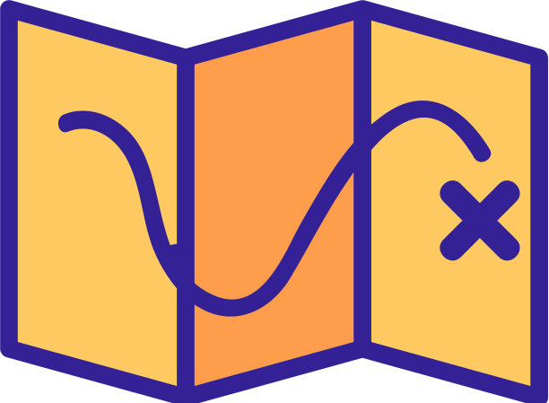 旅游地图图标孤立等高线符号图片下载