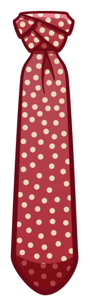 红色领带与米色点图案图片下载