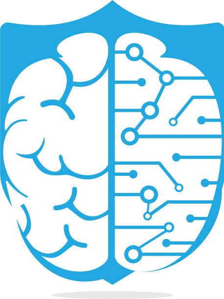 脑连接标志设计数字脑标志图片下载