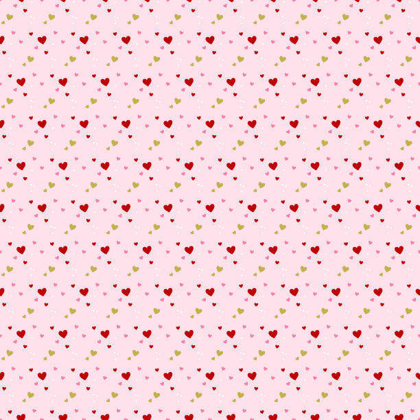 心形无缝图案用粉红色作背景图片下载