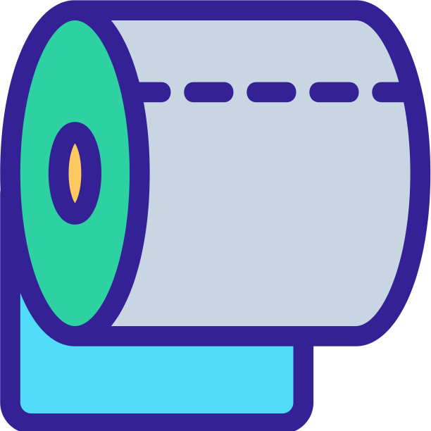 卷厕纸图标孤立轮廓图片下载