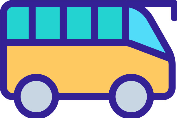 旅游巴士图标孤立轮廓符号图片下载