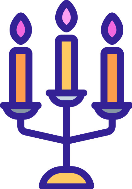 蜡烛图标孤立轮廓符号图片下载