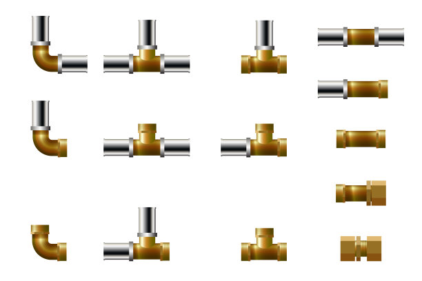塑料管道配件。图片下载