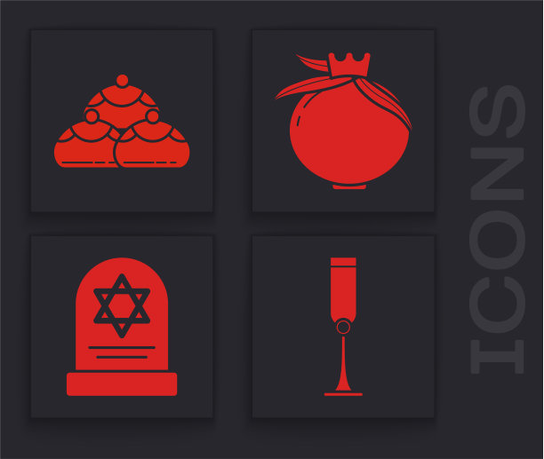 设置犹太高脚杯犹太甜面包图片下载