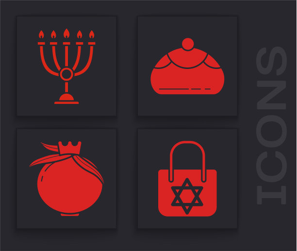 购物袋与明星大卫光明节图片下载