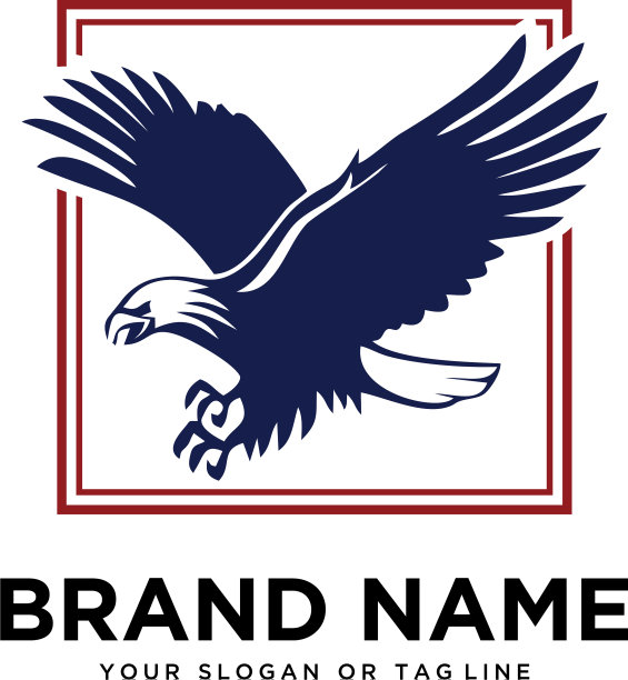 鹰徽设计模板白色背景图片下载