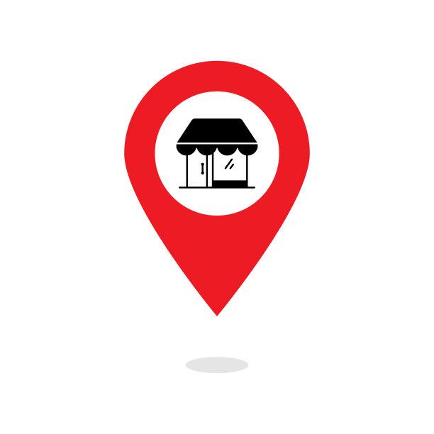 商店位置地图指针图标图片下载