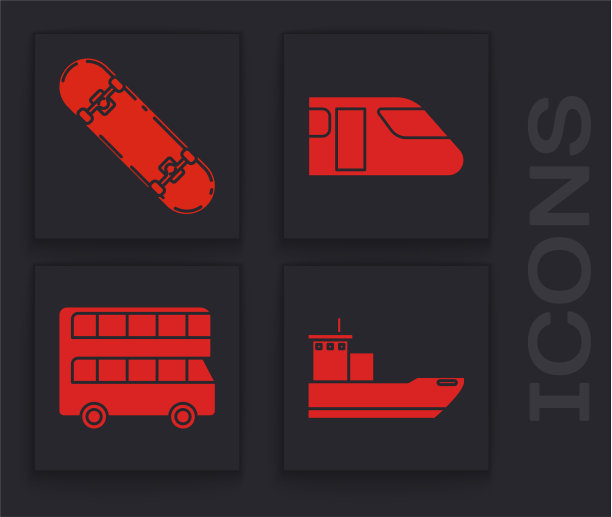 设置货船滑板列车和双人图片下载