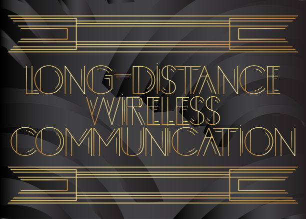 装饰艺术远距离无线通信文本。图片下载