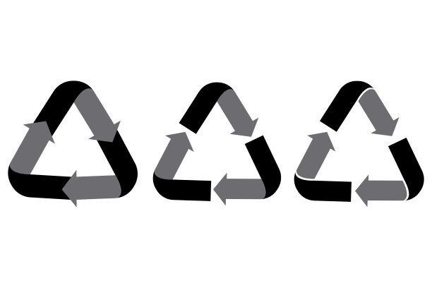 回收标志图标。循环符号向量符号。产品重用的象征。股票的照片。图片下载