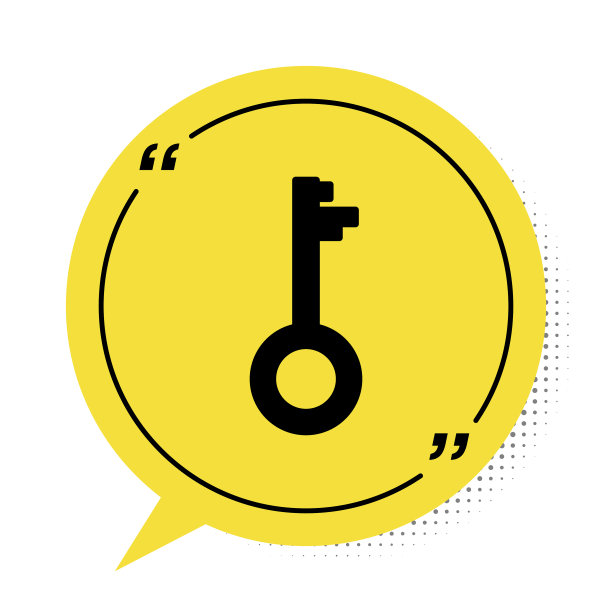 黑色老键图标孤立在白色背景上图片下载