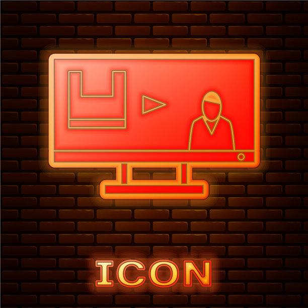 发光的霓虹灯阻止塑料污染图标孤立图片下载