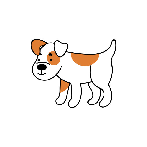 可爱有趣的狗。家里的小狗,宠物。手涂鸦矢量插图上的白色背景。图片下载
