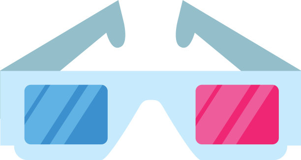 3d电影眼镜图标图片下载