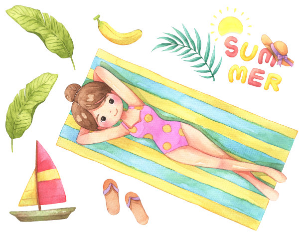 海滩上的夏天图片下载