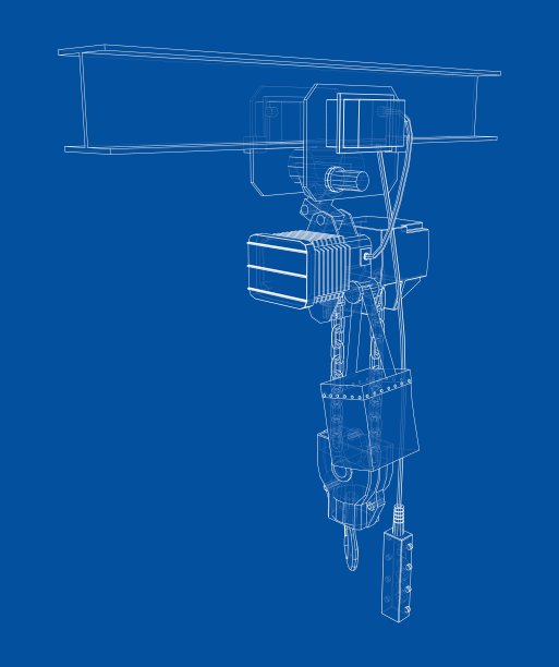 绞车或起重机械概念概述。向量图片下载