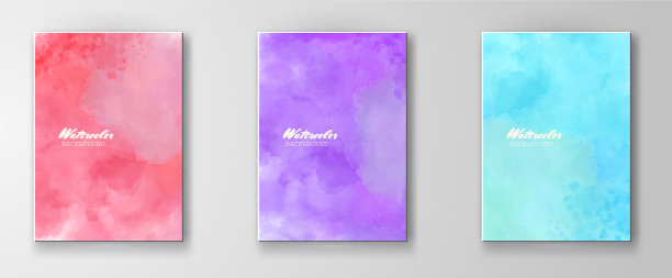 设置抽象派彩色水彩海报图片下载